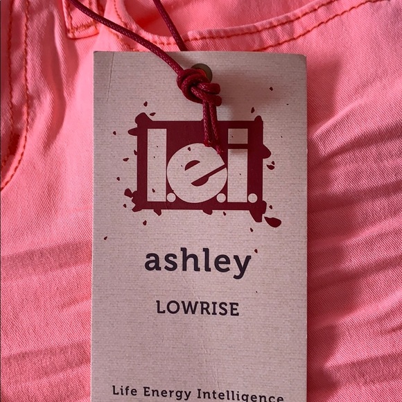 Lei Neon Pink Ashley Low Rise Skinny Jeans  NWT - Picture 10 of 10